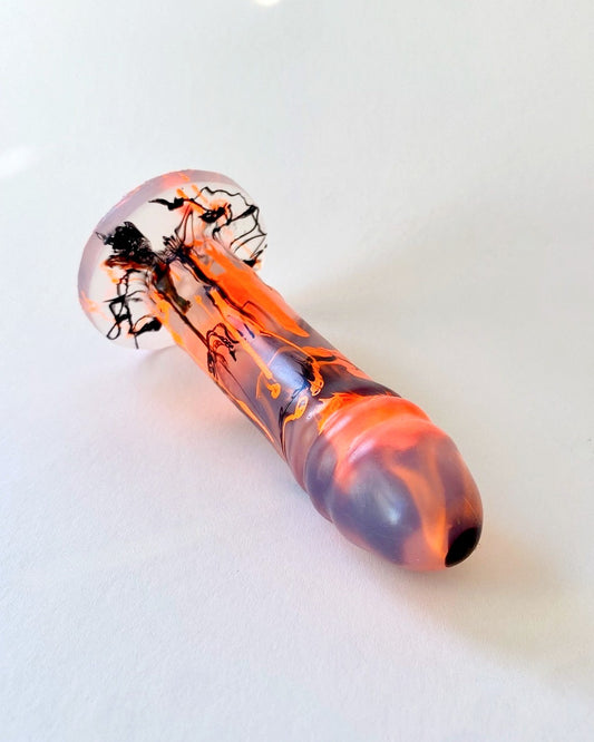 MARBLE CHAOS ORANGE & BLACK image 1