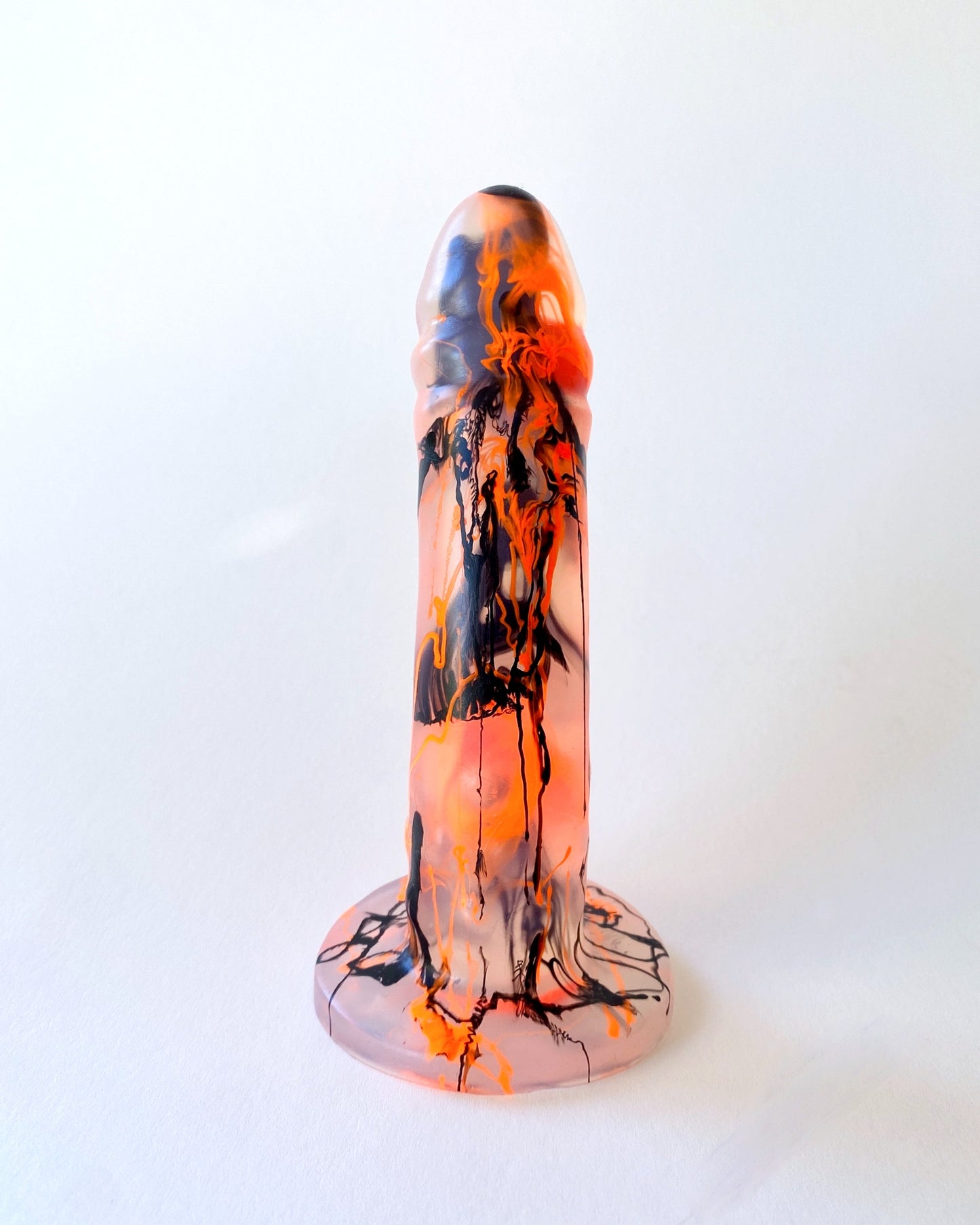 MARBLE CHAOS ORANGE & BLACK image 0