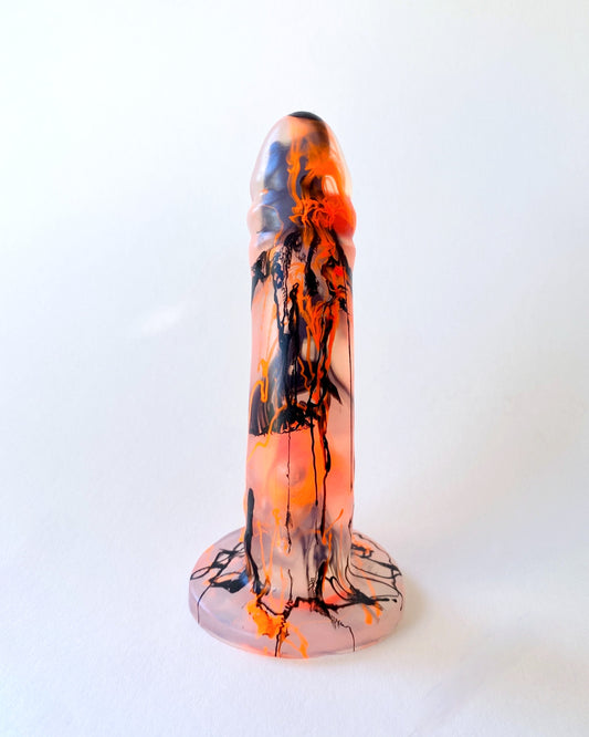 MARBLE CHAOS ORANGE & BLACK image 0