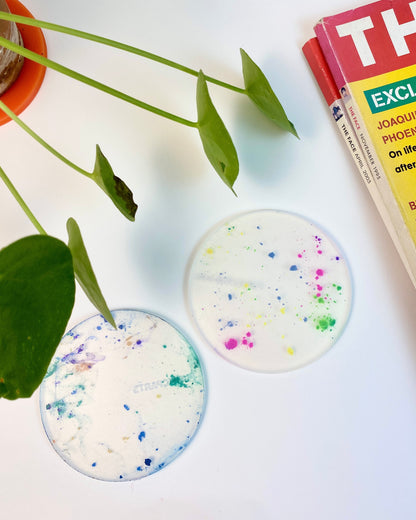 Spectra - Powder Dust · Silicone Coaster Set (Heat-Reactive)