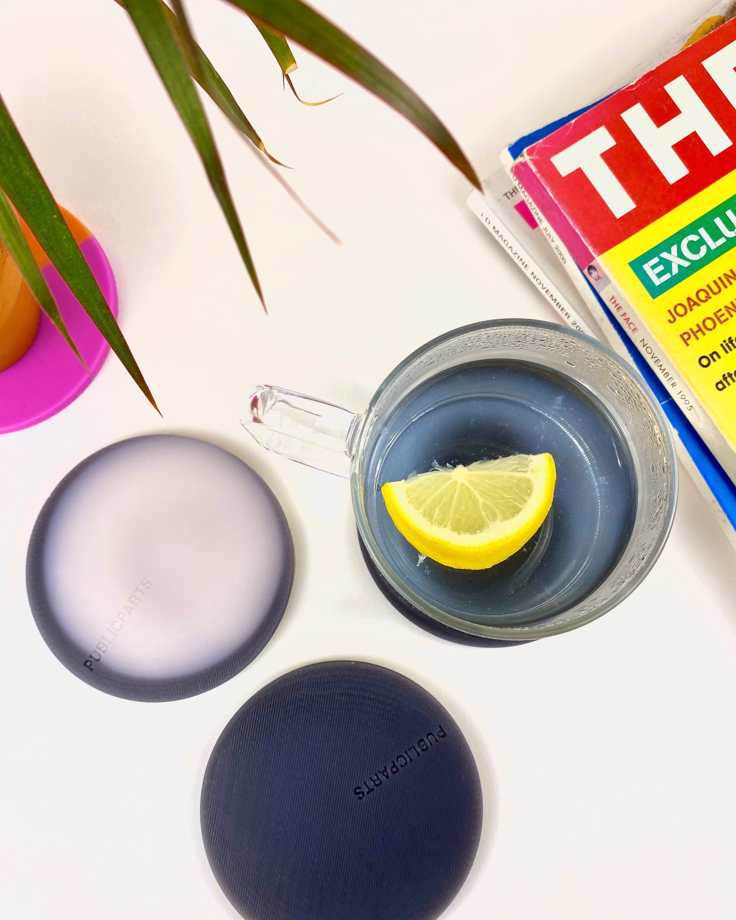 Black-to-White Coaster Set — Set of 4