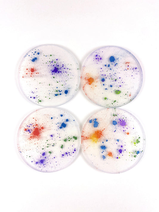 Spectra - Powder Dust · Silicone Coaster Set (Heat-Reactive)