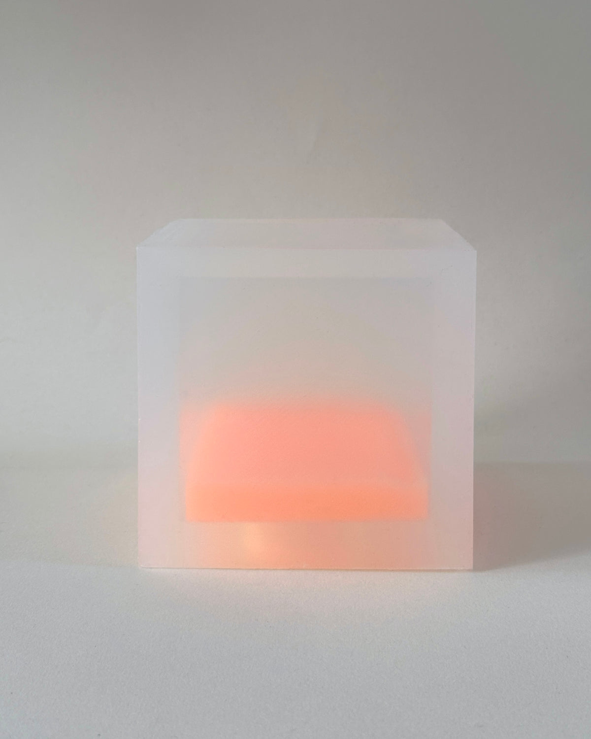 PUBLICPARTS Gel Lamp, hand-cast translucent silicone lamp with a soft orange interchangeable colour gel