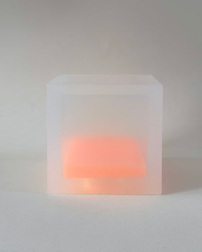 PUBLICPARTS Gel Lamp, hand-cast translucent silicone lamp with a soft orange interchangeable colour gel