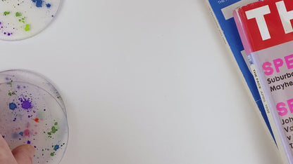 Spectra - Powder Dust · Silicone Coaster Set (Heat-Reactive)